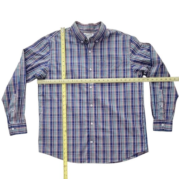Lot of 2 Duluth Trading Co. Plaid Button Down Cotton Shirts Long & Short Sleeve - Picture 4 of 11